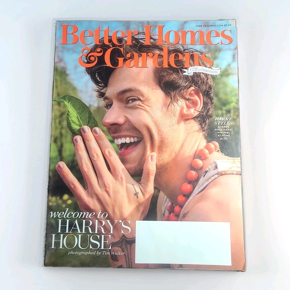 Better Homes and Gardens Magazine Harry Styles On Cover June 2022